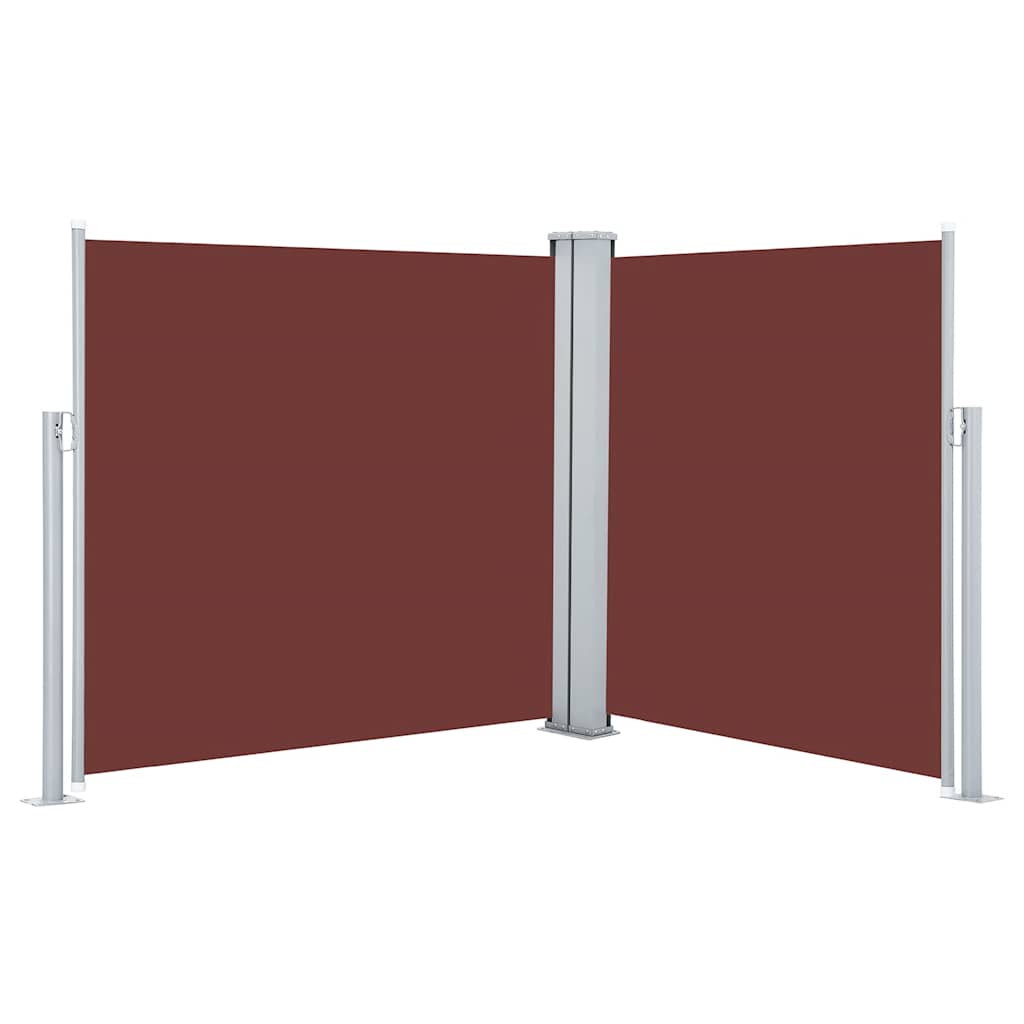 vidaXL Ausziehbare Seitenmarkise Braun 120 x 600 cm