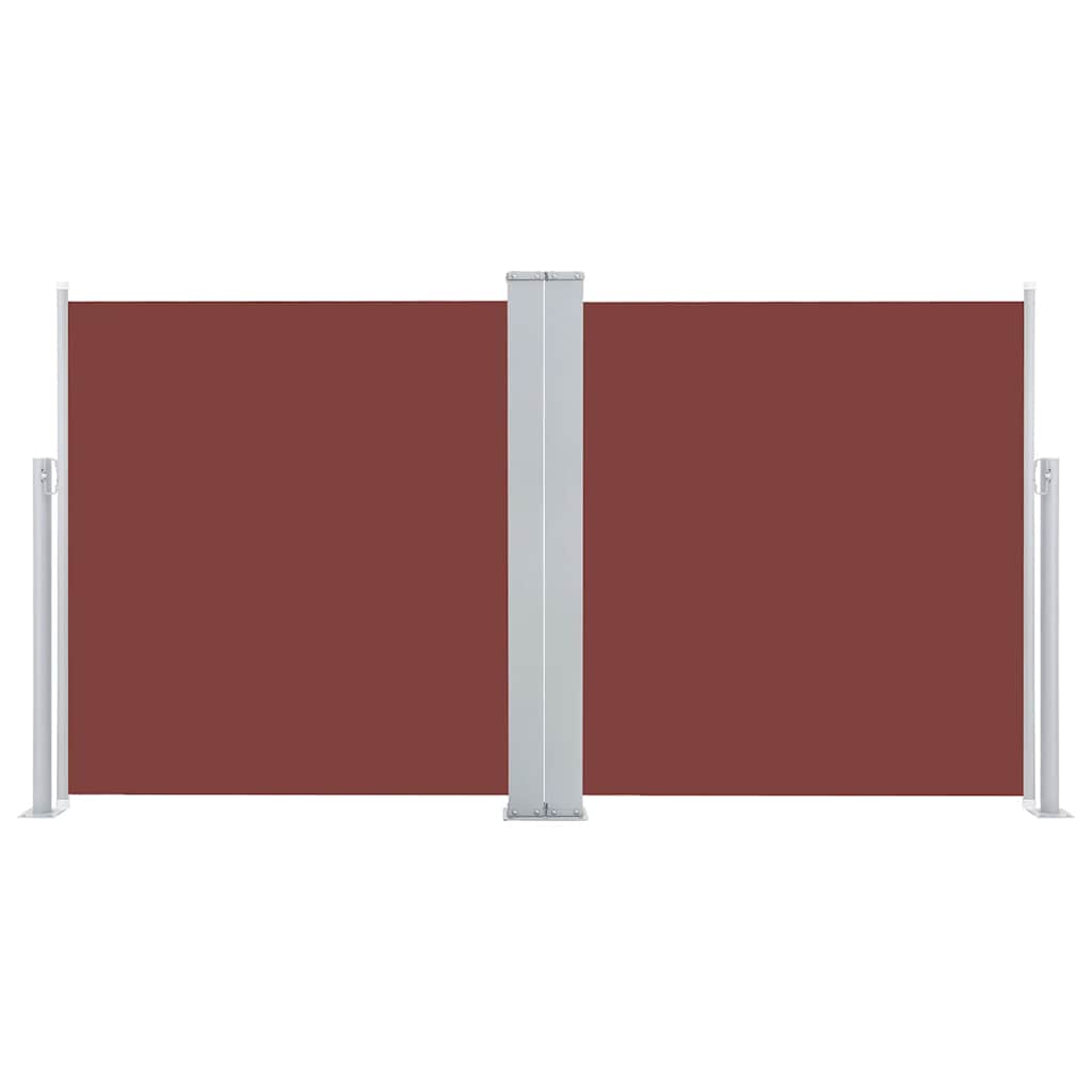 vidaXL Ausziehbare Seitenmarkise Braun 120 x 600 cm