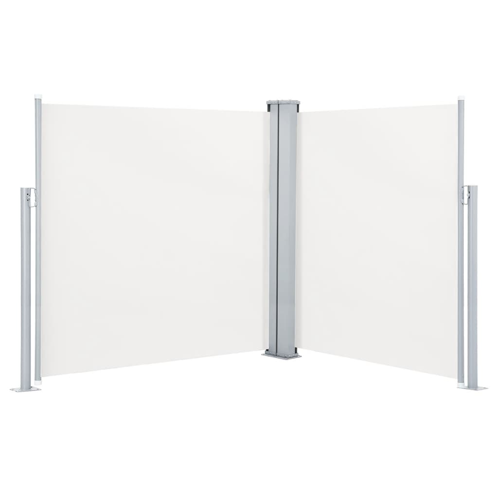 vidaXL Ausziehbare Seitenmarkise Creme 140 x 600 cm