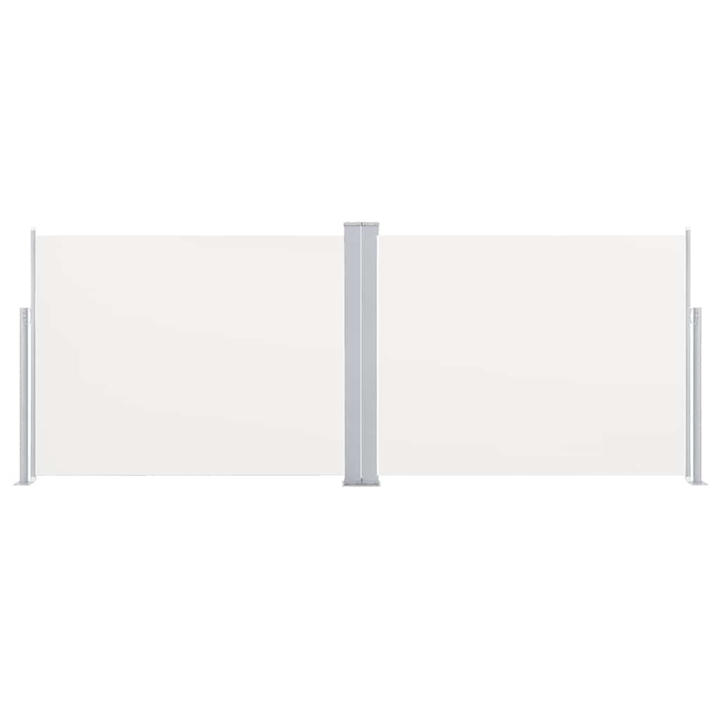 vidaXL Ausziehbare Seitenmarkise Creme 140 x 1000 cm