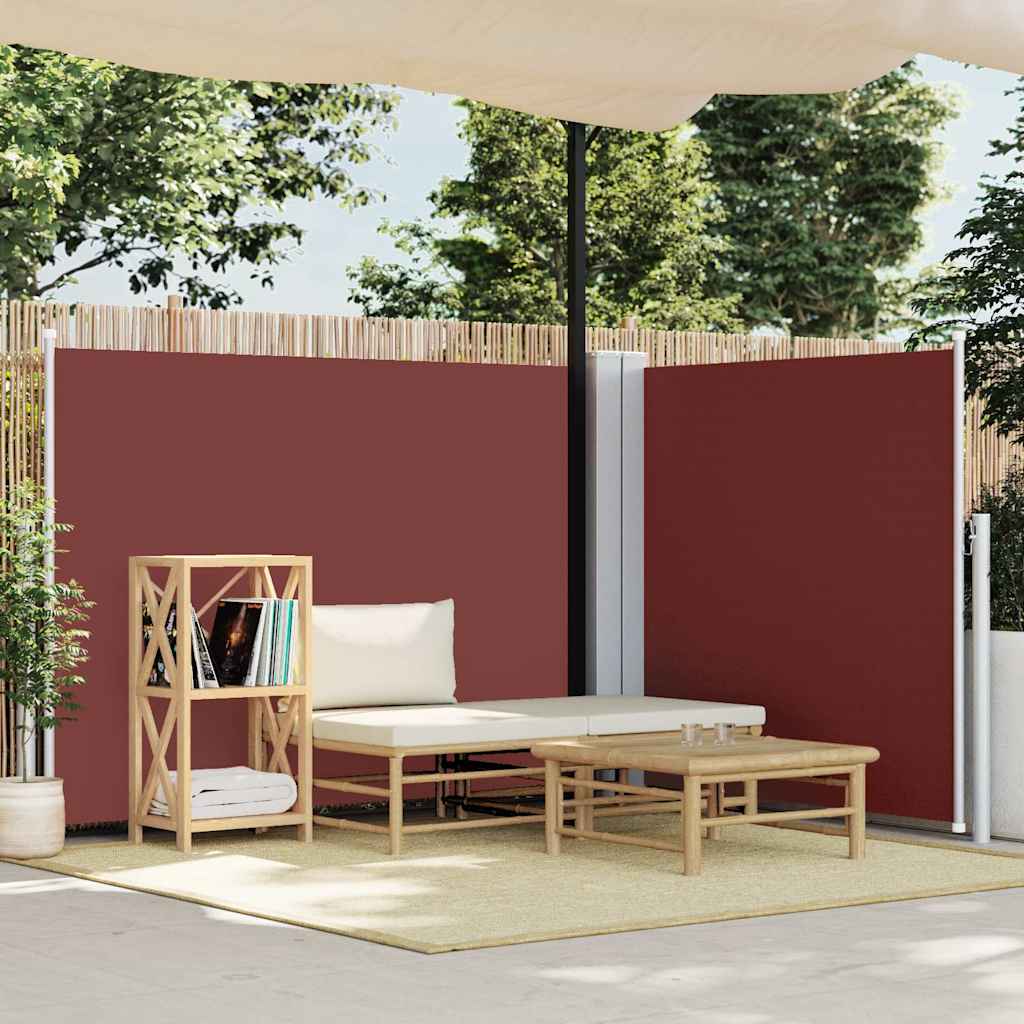 vidaXL Ausziehbare Seitenmarkise Braun 140 x 1000 cm