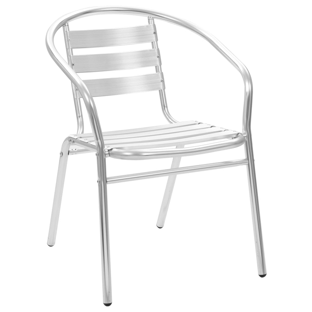 vidaXL Stapelbare Gartenstühle 4 Stk. Aluminium