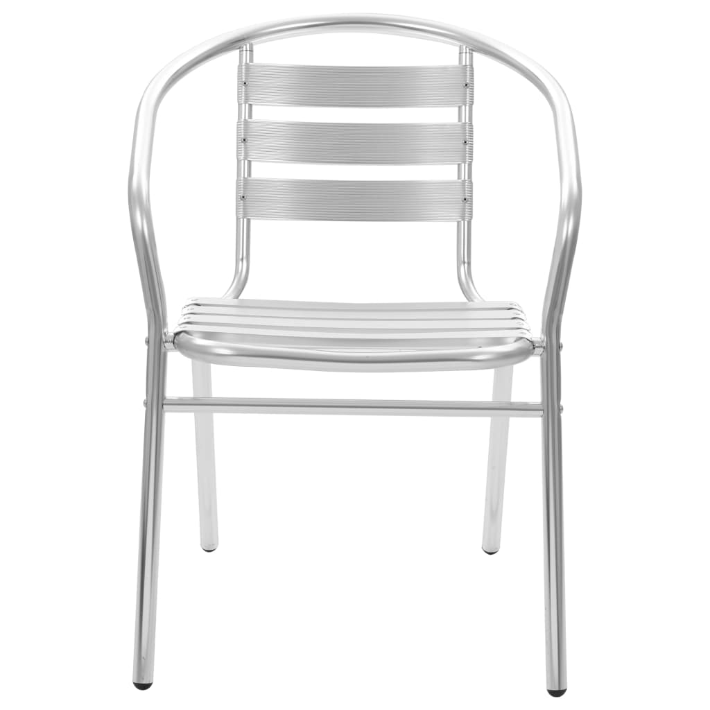 vidaXL Stapelbare Gartenstühle 4 Stk. Aluminium