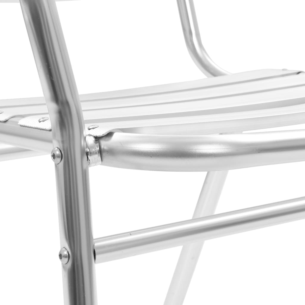 vidaXL Stapelbare Gartenstühle 4 Stk. Aluminium