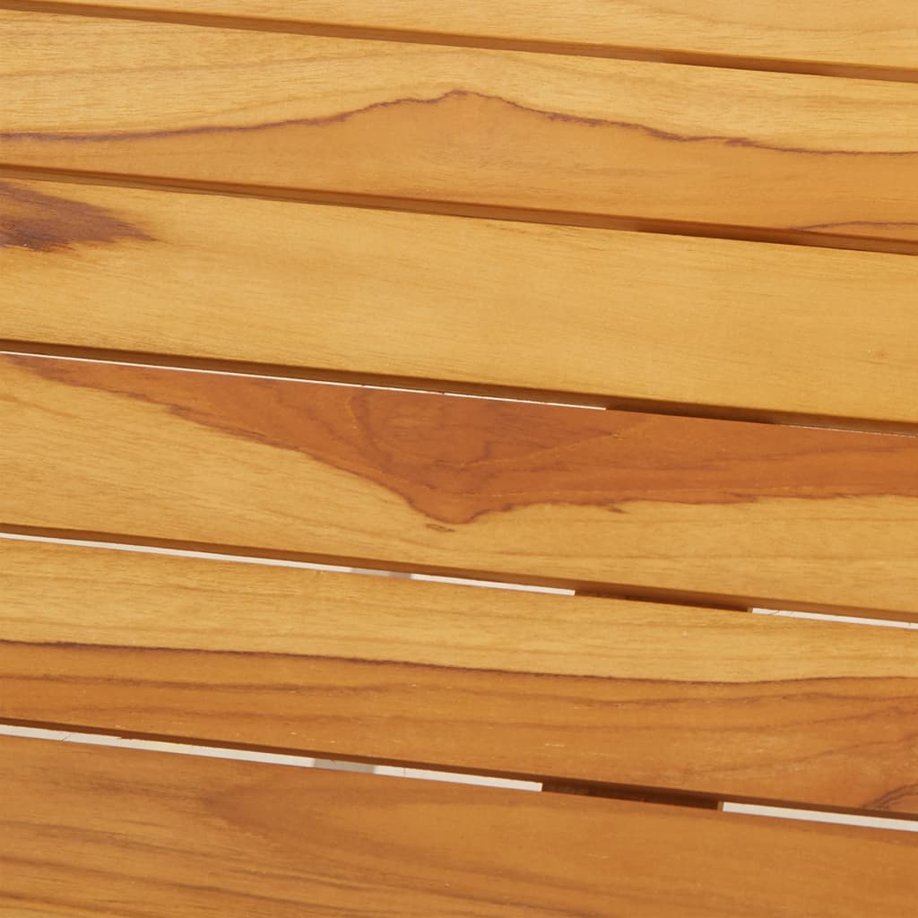 vidaXL Barhocker 2 Stk. Massivholz Teak und Edelstahl