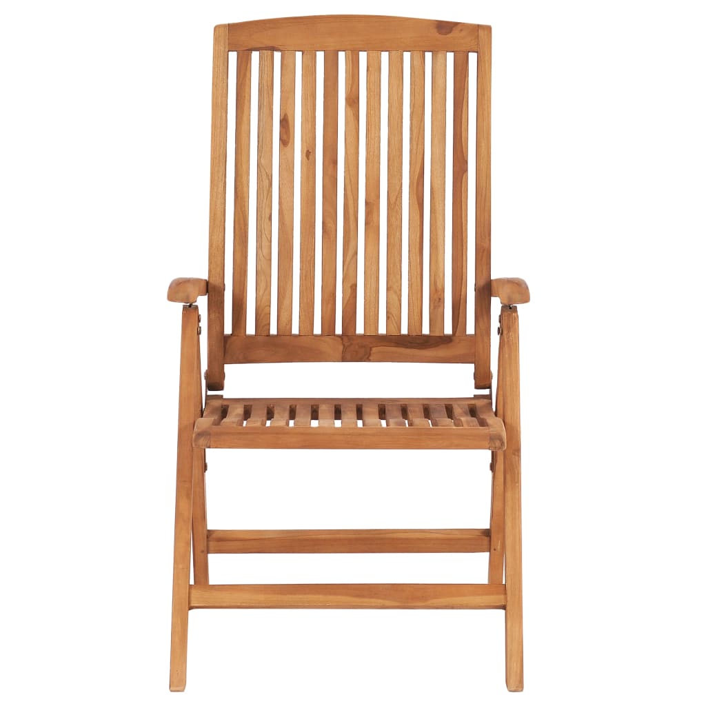 vidaXL Garten-Lehnstühle 2 Stk. Massivholz Teak