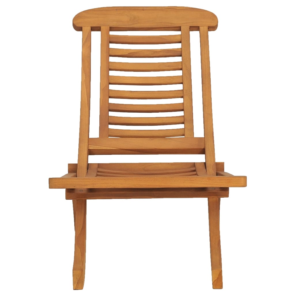 vidaXL Gartenstuhl Klappbar Massivholz Teak