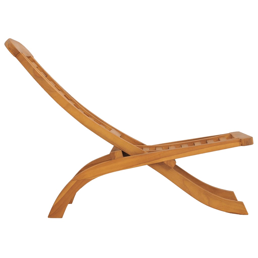 vidaXL Gartenstuhl Klappbar Massivholz Teak