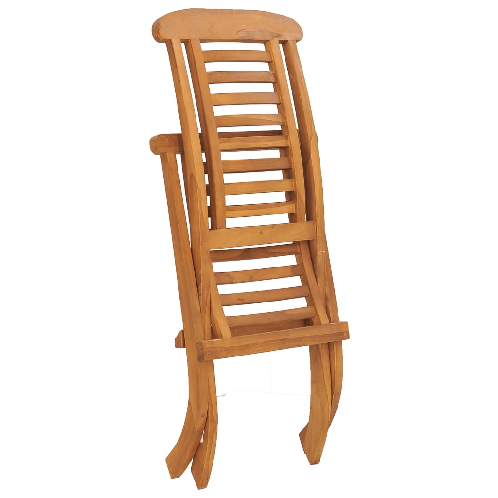 vidaXL Gartenstuhl Klappbar Massivholz Teak