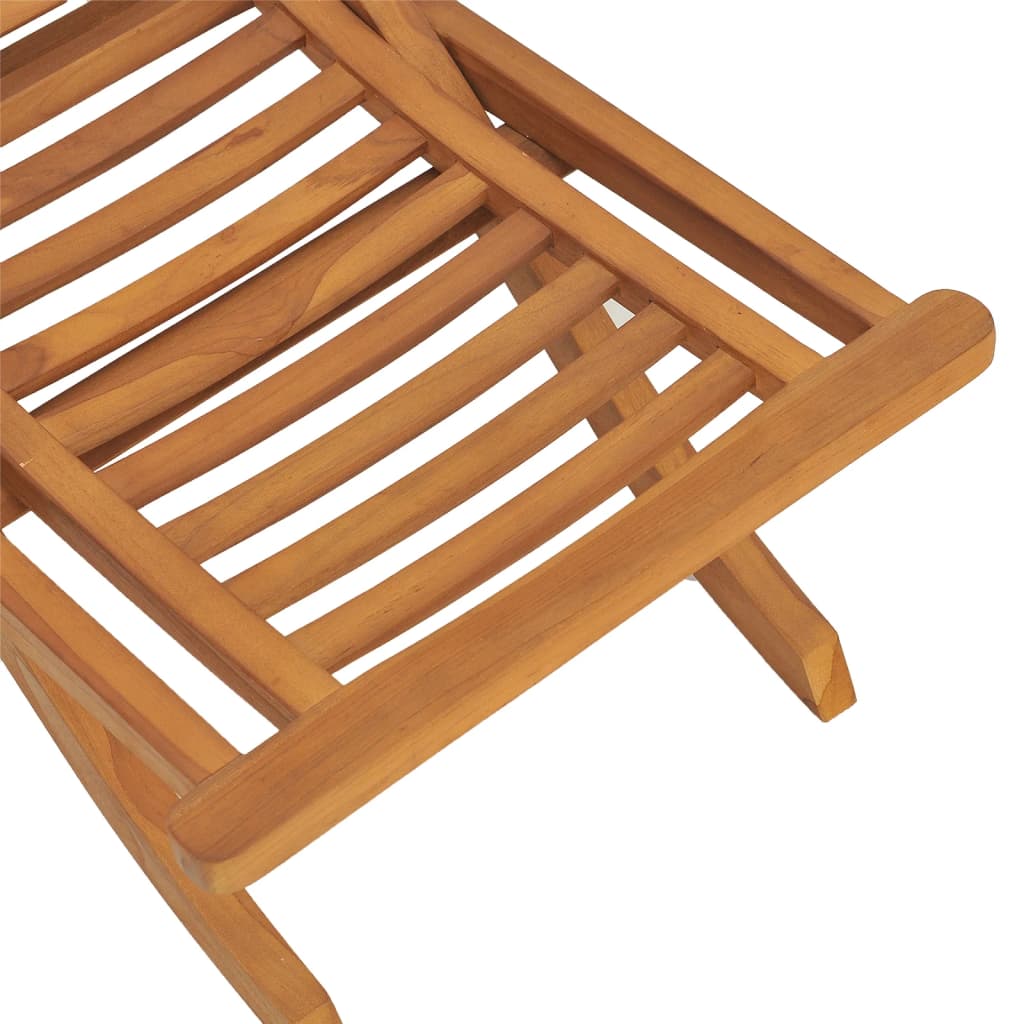 vidaXL Gartenstuhl Klappbar Massivholz Teak