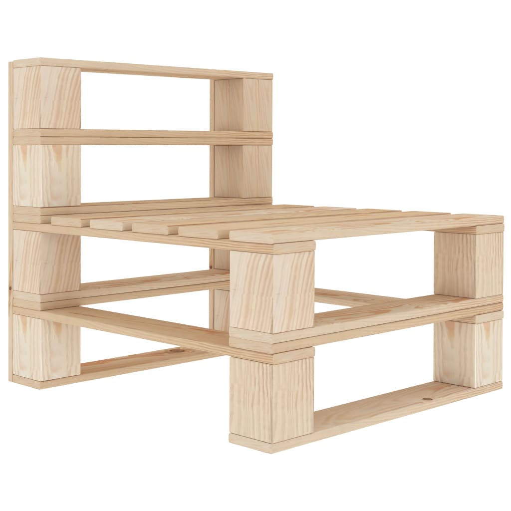 vidaXL Outdoor-Mittelsofa Paletten Holz