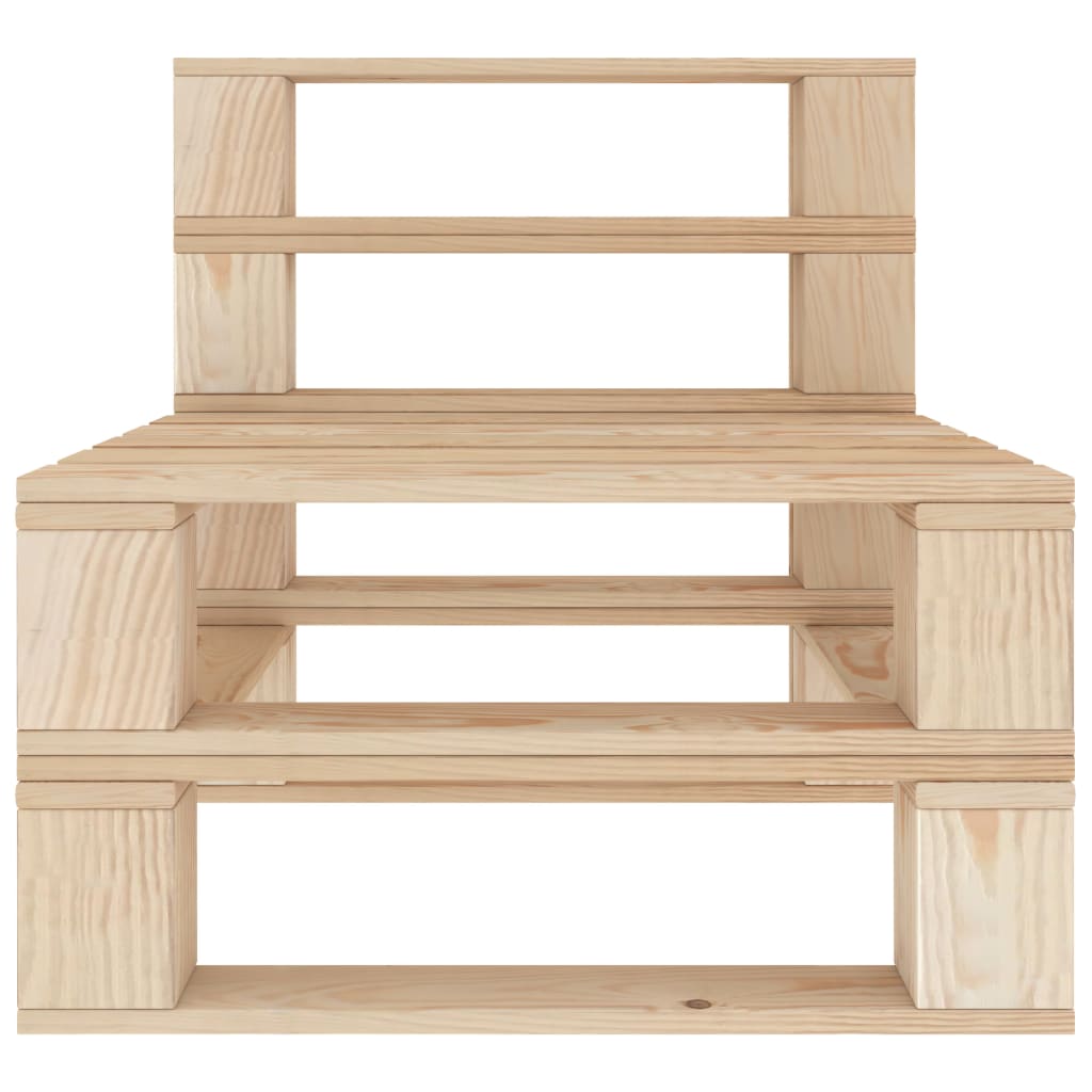 vidaXL Outdoor-Mittelsofa Paletten Holz