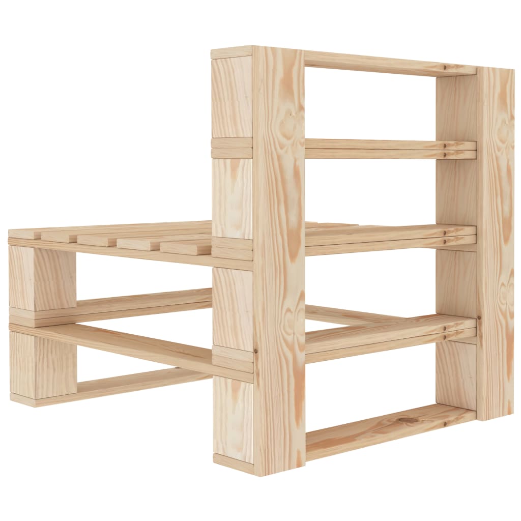 vidaXL Outdoor-Mittelsofa Paletten Holz