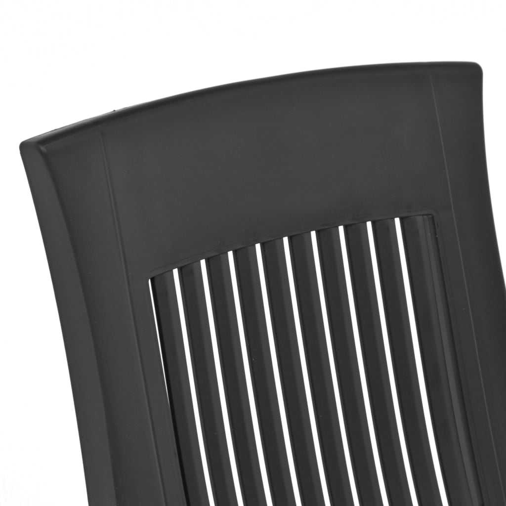 vidaXL Gartenstühle Verstellbar 2 Stk. Kunststoff Anthrazit
