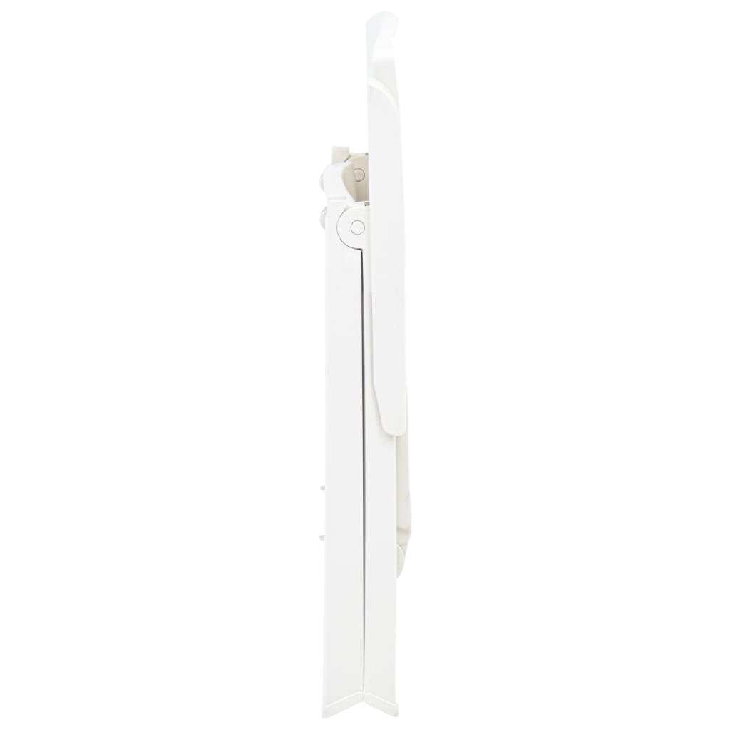 vidaXL Verstellbare Gartenstühle 2 Stk. Kunststoff Weiß
