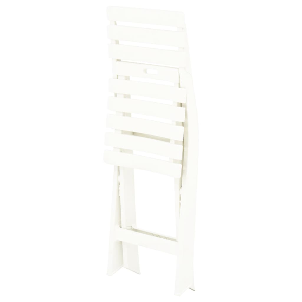 vidaXL Klappbare Gartenstühle 2 Stk. Kunststoff Weiß