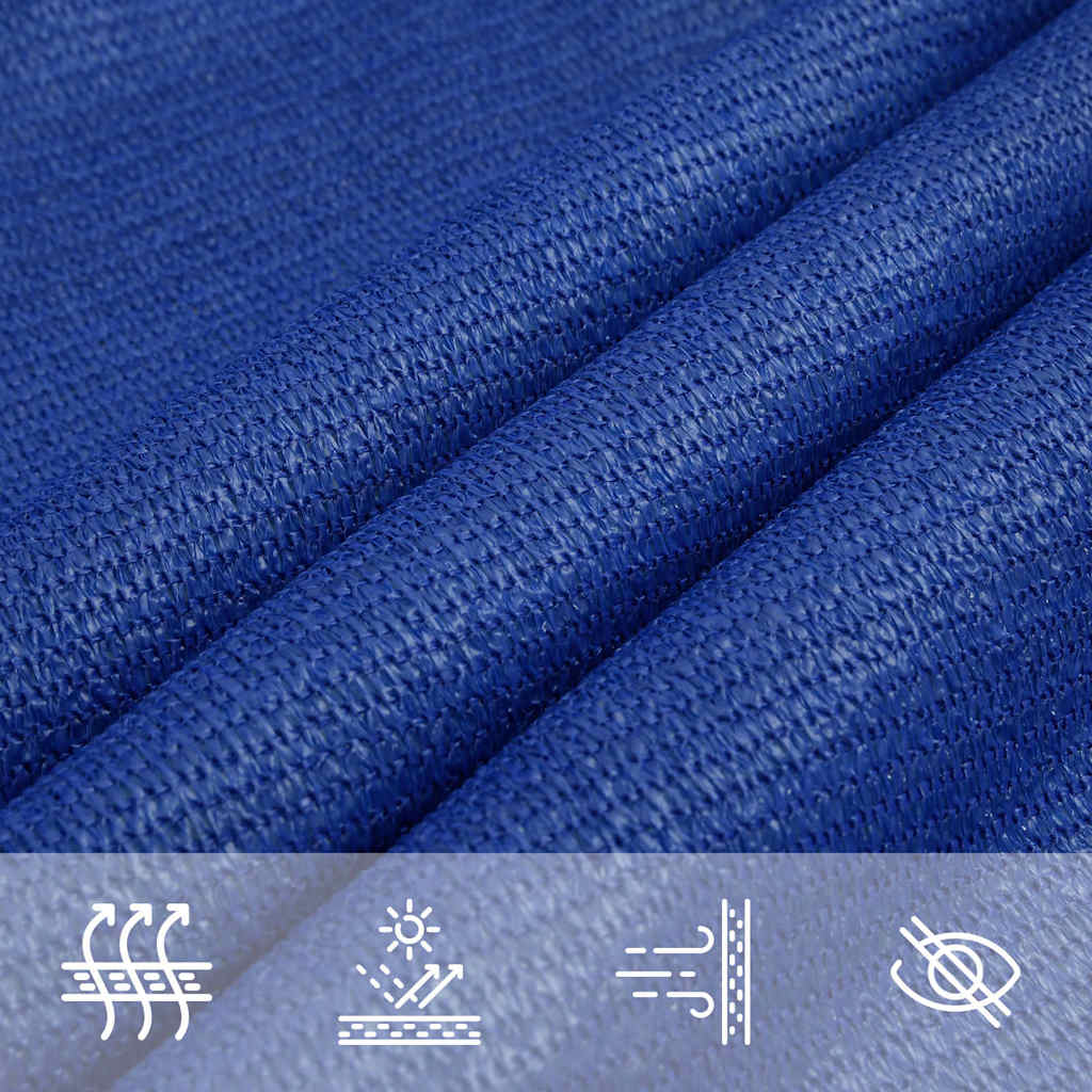 vidaXL Sonnensegel 160 g/m² Rechteckig Blau 3,5x4,5 m HDPE