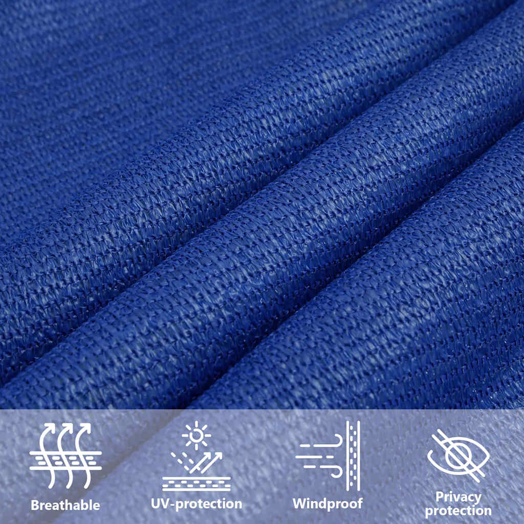 vidaXL Sonnensegel 160 g/m² Rechteckig Blau 3,5x4,5 m HDPE
