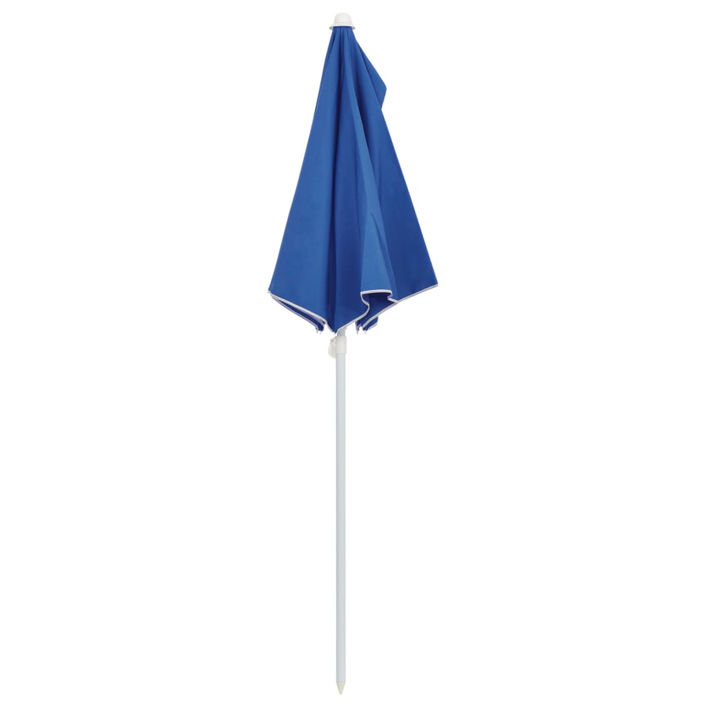 vidaXL Halb-Sonnenschirm mit Mast 180x90 cm Azurblau