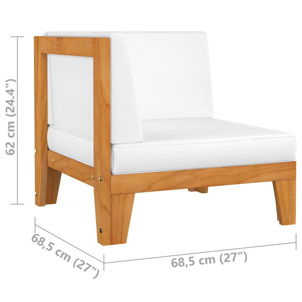 vidaXL 8-tlg. Garten-Lounge-Set mit Kissen Massivholz Akazie
