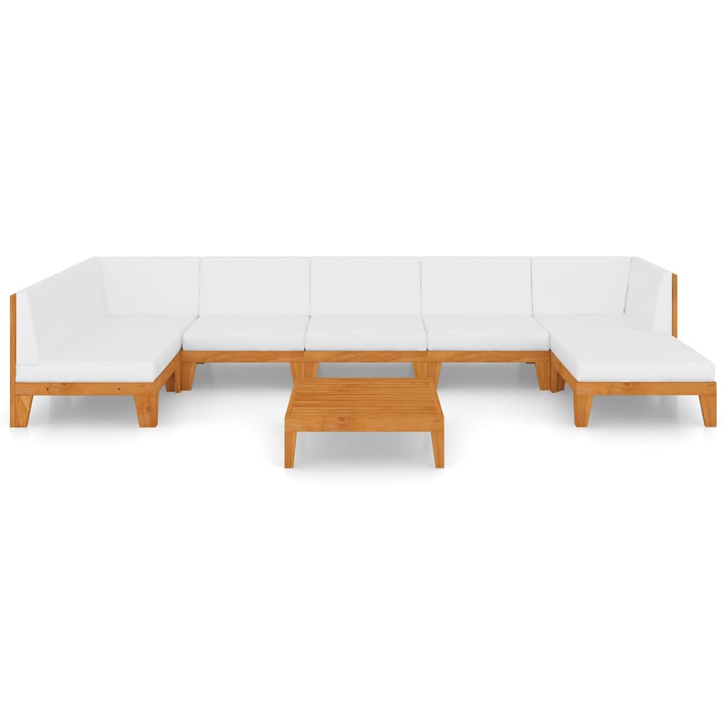 vidaXL 8-tlg. Garten-Lounge-Set mit Kissen Massivholz Akazie
