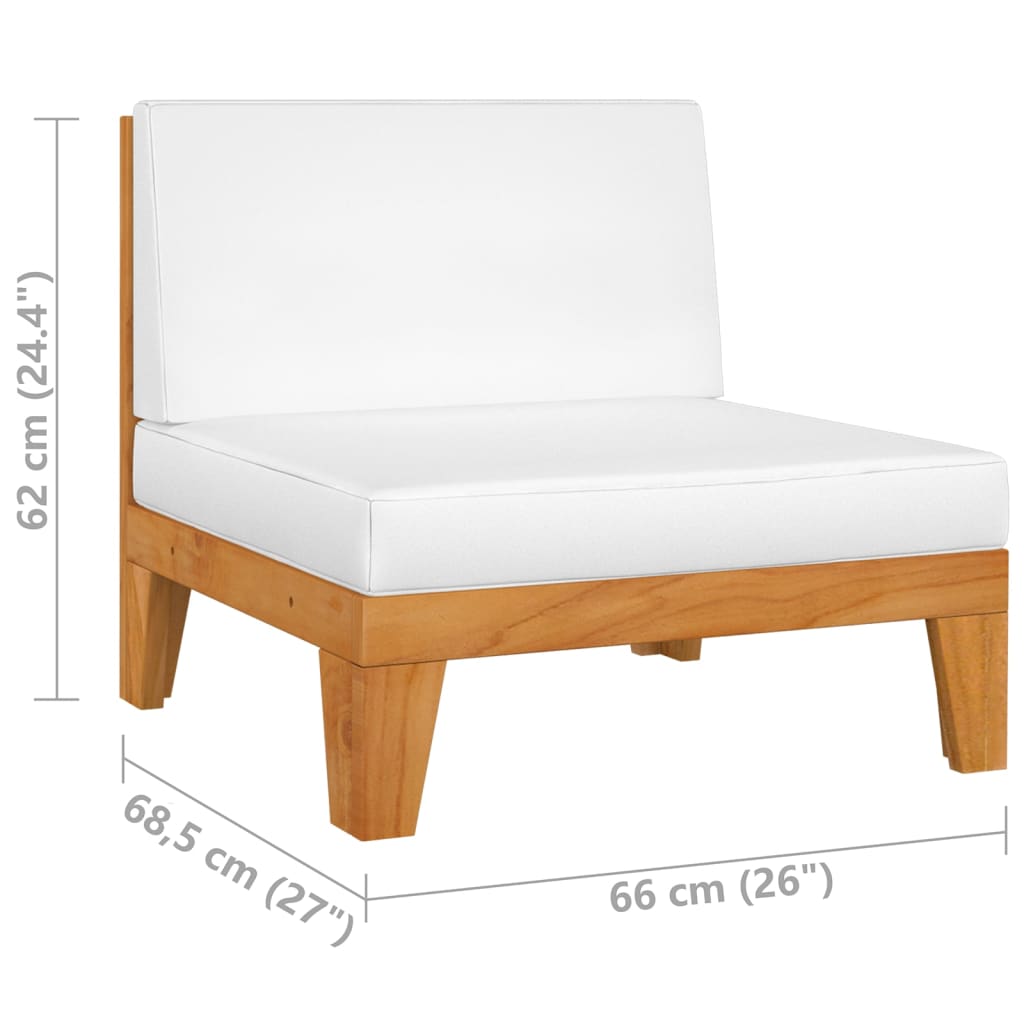 vidaXL 8-tlg. Garten-Lounge-Set mit Kissen Massivholz Akazie