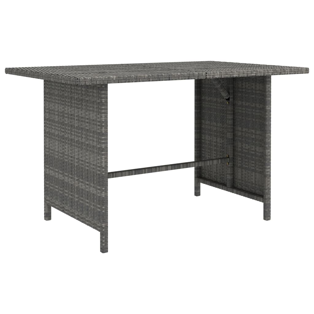 vidaXL 8-tlg. Garten-Lounge-Set mit Kissen Poly Rattan Grau