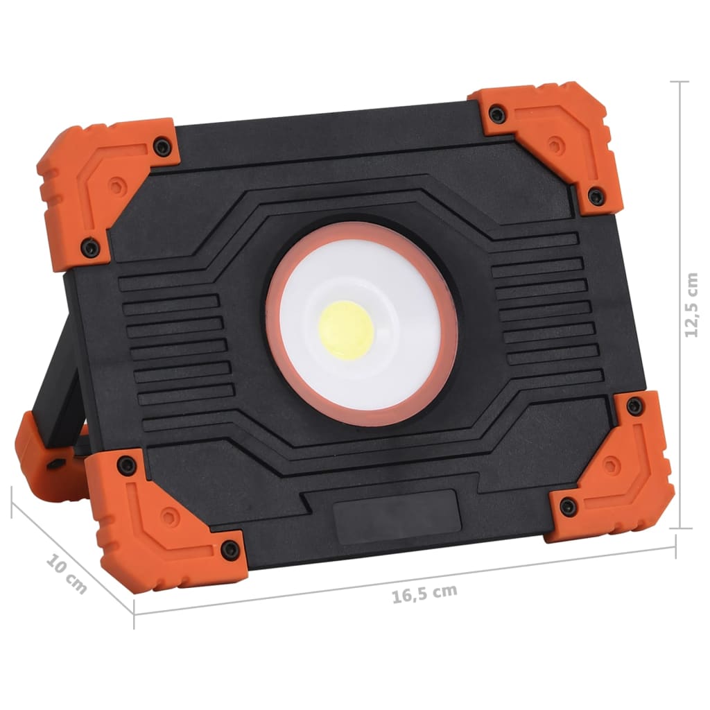 vidaXL LED-Strahler Tragbar ABS 10W Kaltweiß