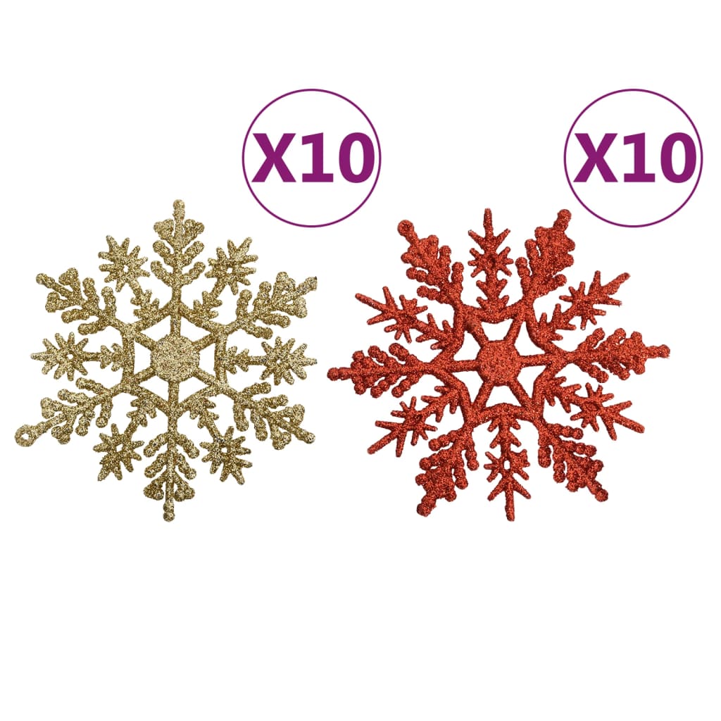vidaXL 108-tlg. Weihnachtskugel-Set Golden und Rot