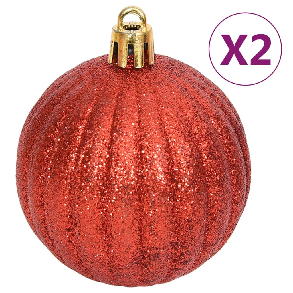 vidaXL 108-tlg. Weihnachtskugel-Set Golden und Rot