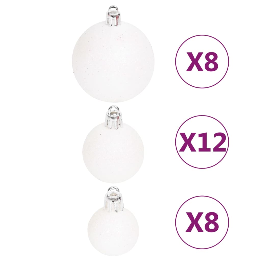 vidaXL 108-tlg. Weihnachtskugel-Set Rot und Weiß