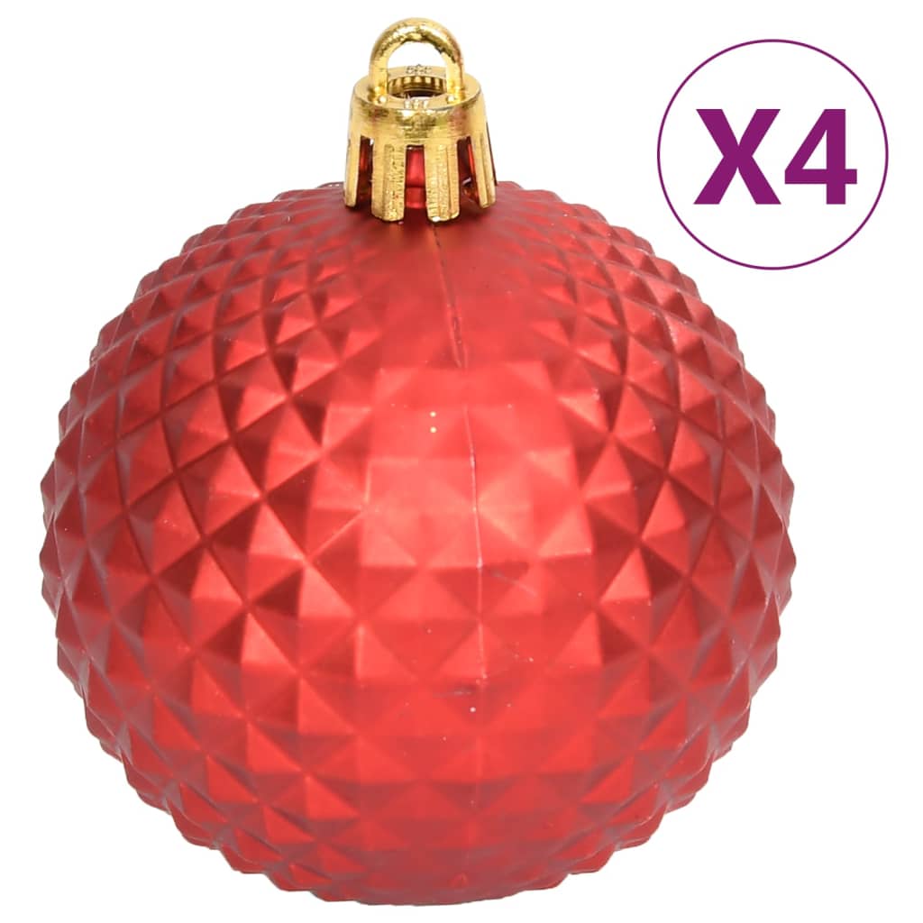 vidaXL 108-tlg. Weihnachtskugel-Set Rot und Weiß