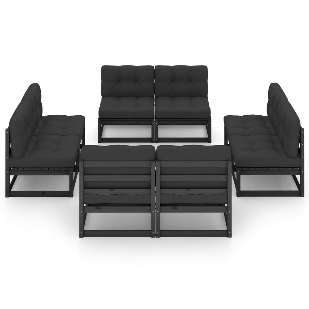 vidaXL 8-tlg. Garten-Lounge-Set mit Kissen Kiefer Massivholz