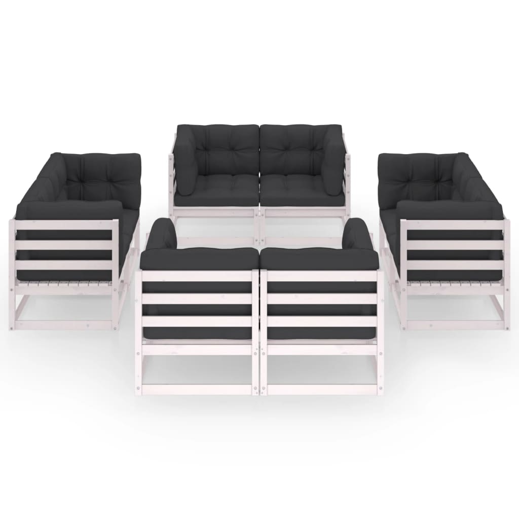 vidaXL 8-tlg. Garten-Lounge-Set mit Kissen Kiefer Massivholz