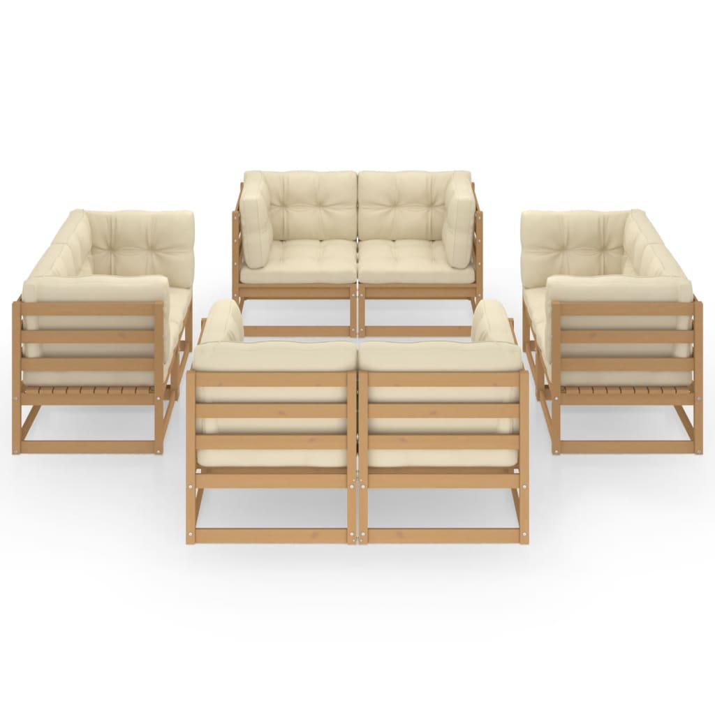 vidaXL 8-tlg. Garten-Lounge-Set mit Kissen Kiefer Massivholz