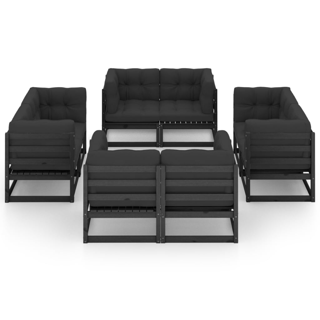 vidaXL 8-tlg. Garten-Lounge-Set mit Kissen Kiefer Massivholz