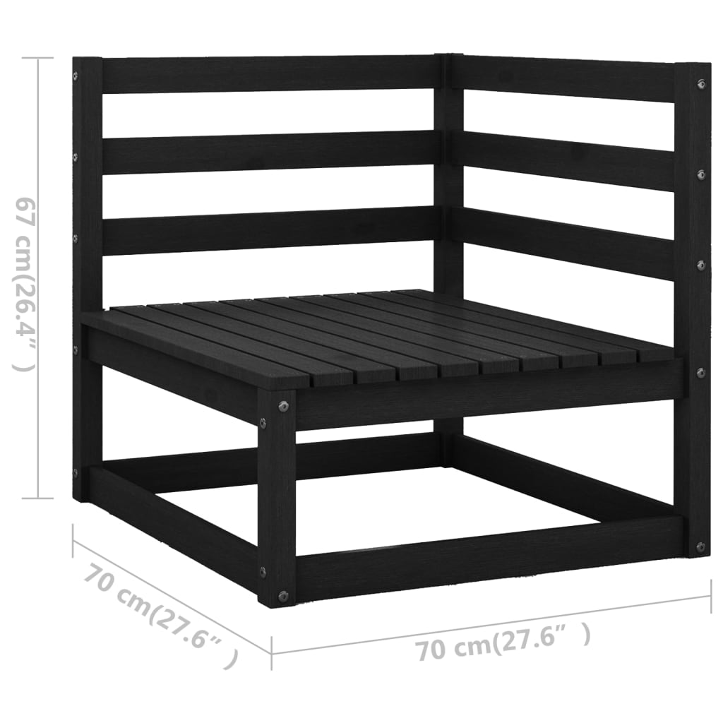 vidaXL 3-Sitzer-Gartensofa mit Kissen Kiefer Massivholz