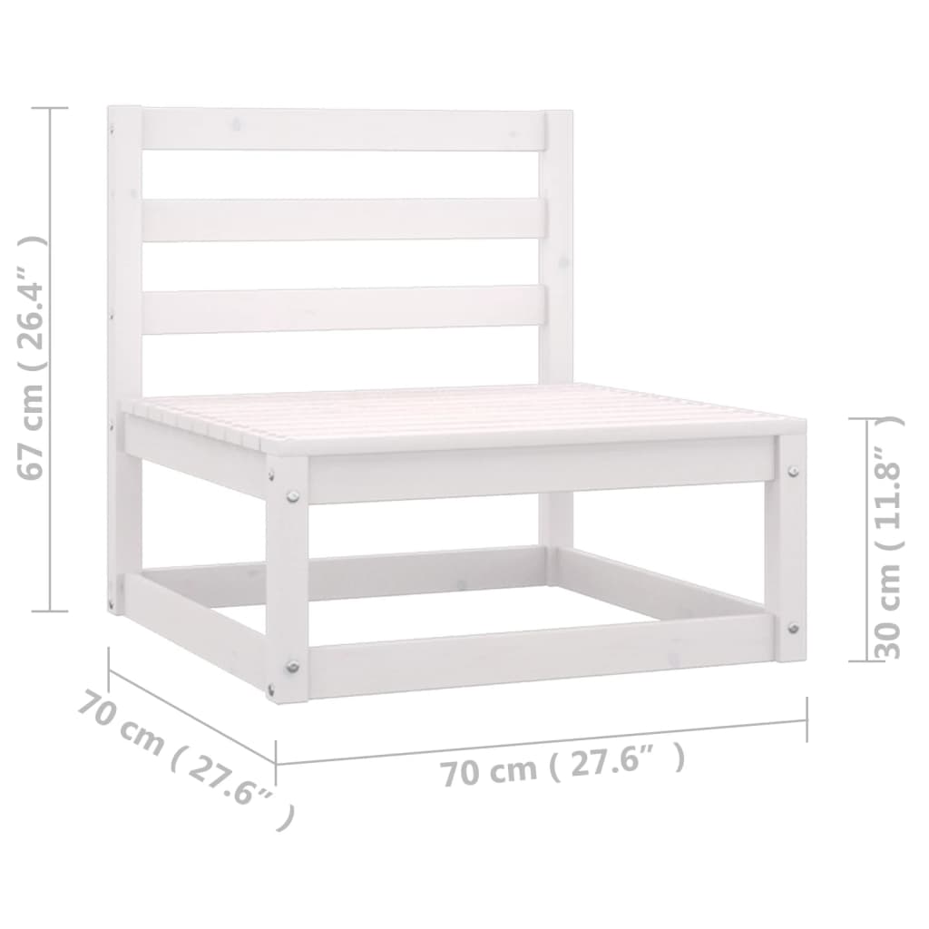 vidaXL 4-Sitzer-Gartensofa mit Kissen Kiefer Massivholz