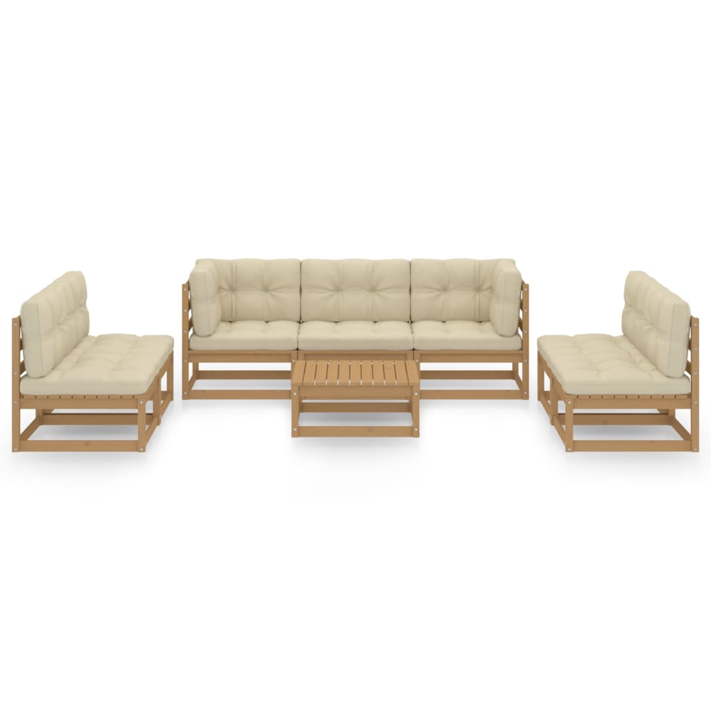 vidaXL 8-tlg. Garten-Lounge-Set mit Kissen Kiefer Massivholz