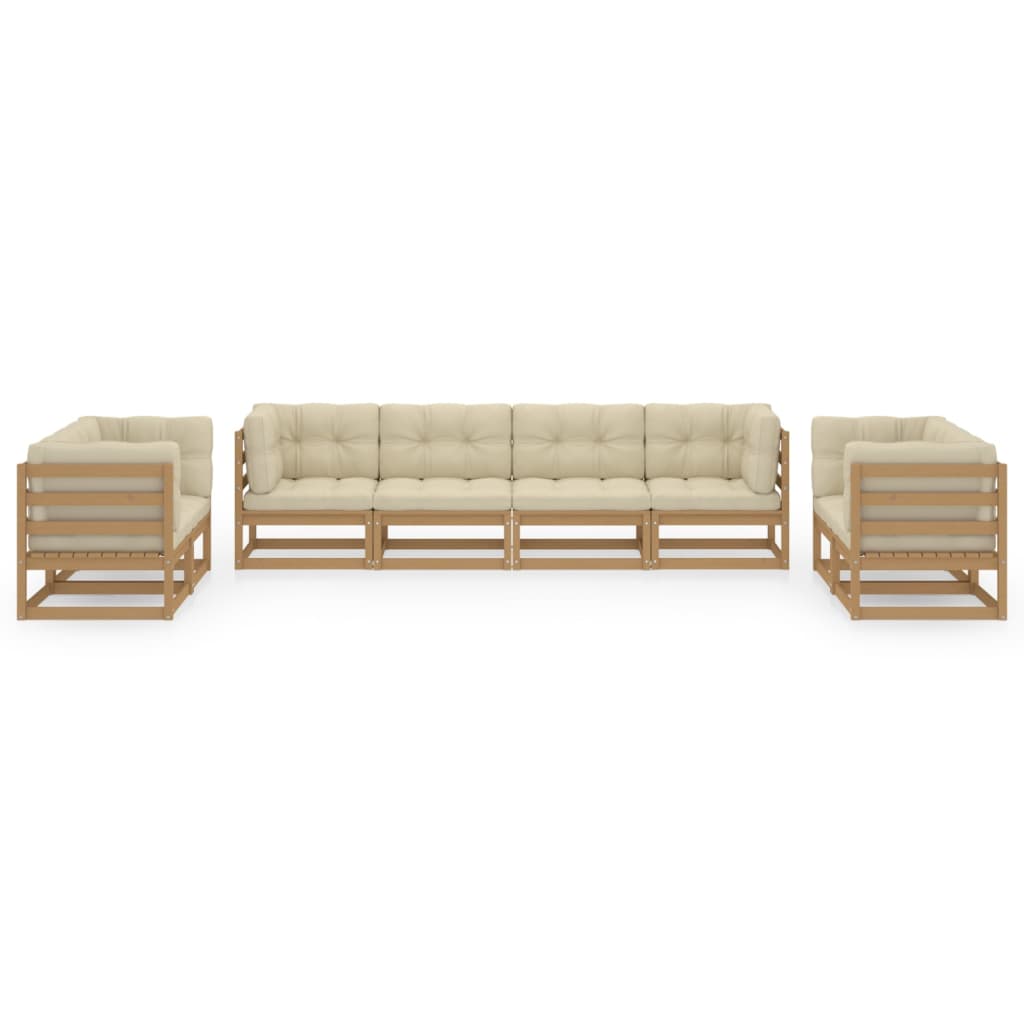 vidaXL 8-tlg. Garten-Lounge-Set mit Kissen Kiefer MassivholzvidaXL