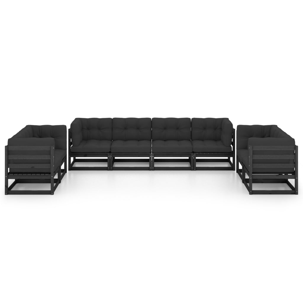 vidaXL 8-tlg. Garten-Lounge-Set mit Kissen Kiefer Massivholz