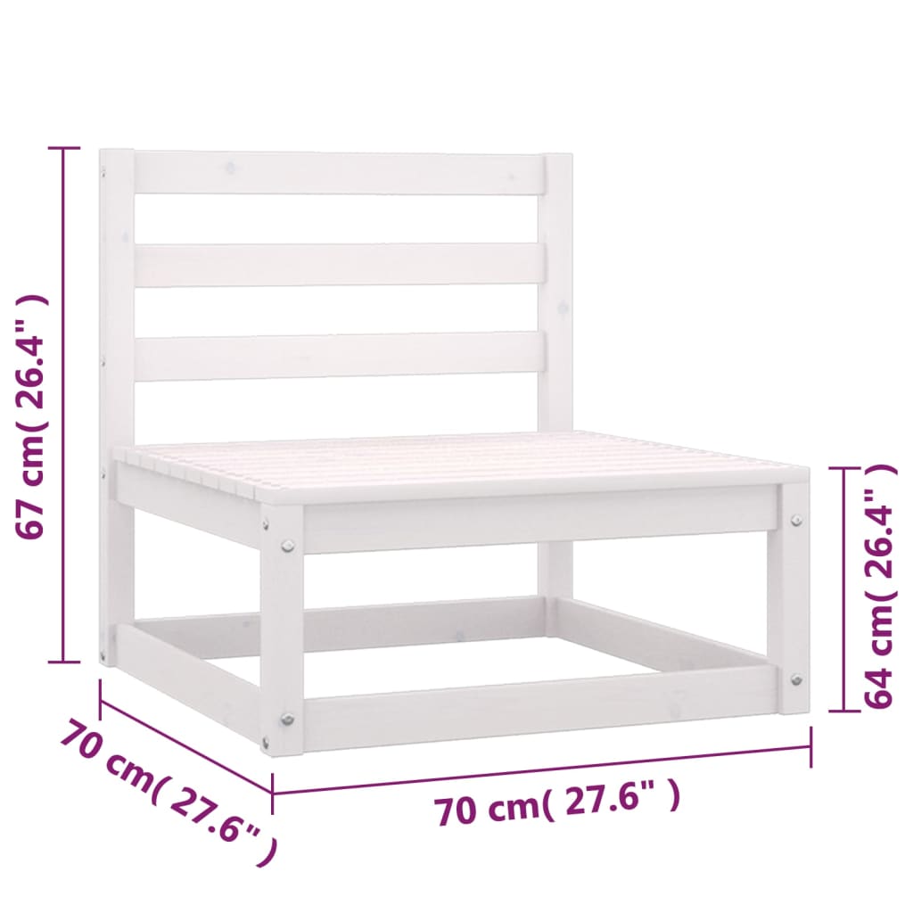 vidaXL 8-tlg. Garten-Lounge-Set mit Kissen Massivholz Kiefer
