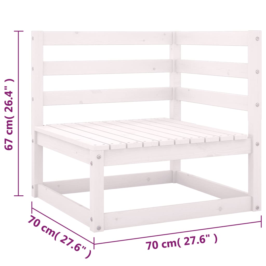 vidaXL 8-tlg. Garten-Lounge-Set mit Kissen Massivholz Kiefer