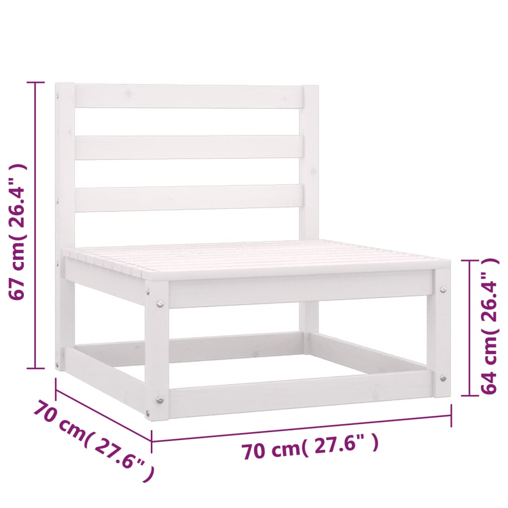vidaXL 8-tlg. Garten-Lounge-Set mit Kissen Massivholz Kiefer