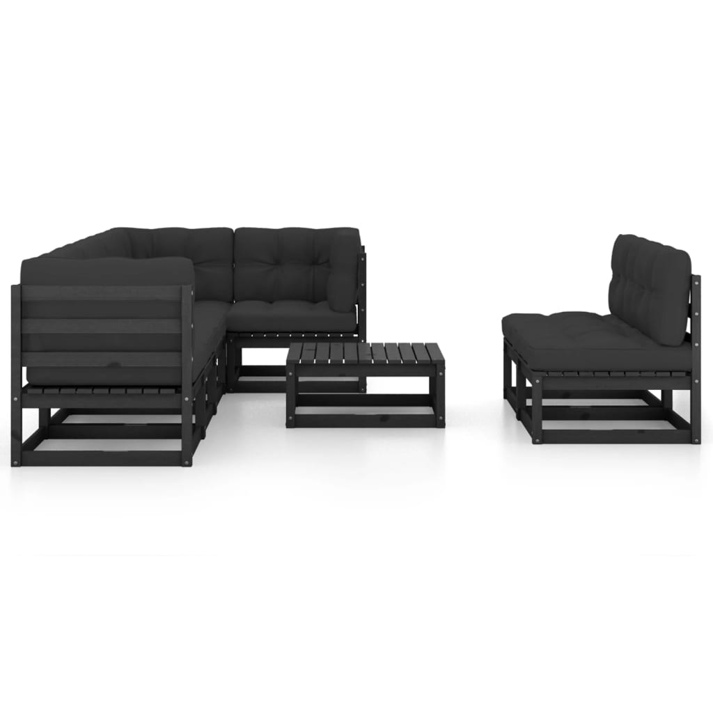 vidaXL 8-tlg. Garten-Lounge-Set mit Kissen Massivholz Kiefer