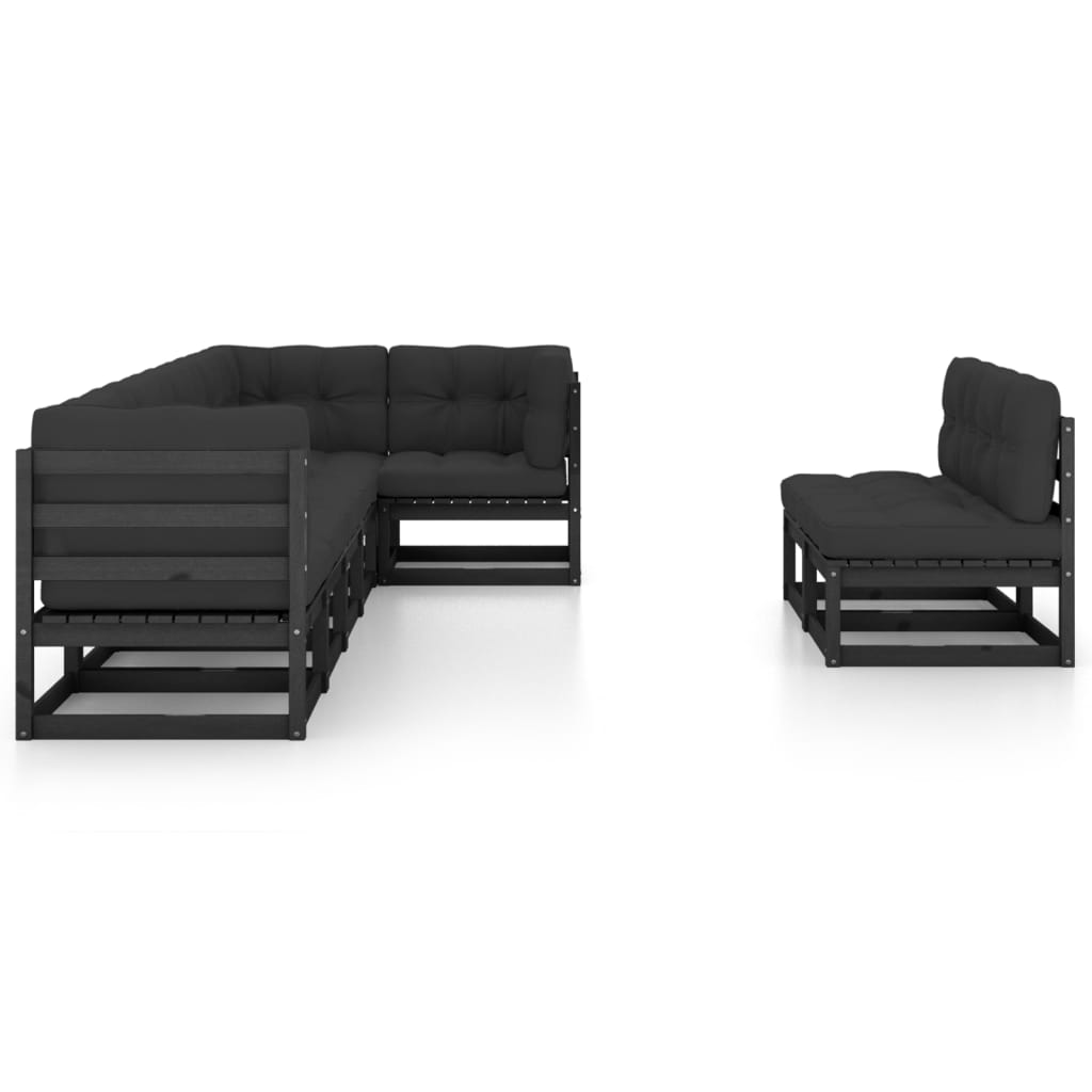 vidaXL 8-tlg. Garten-Lounge-Set mit Kissen Massivholz Kiefer