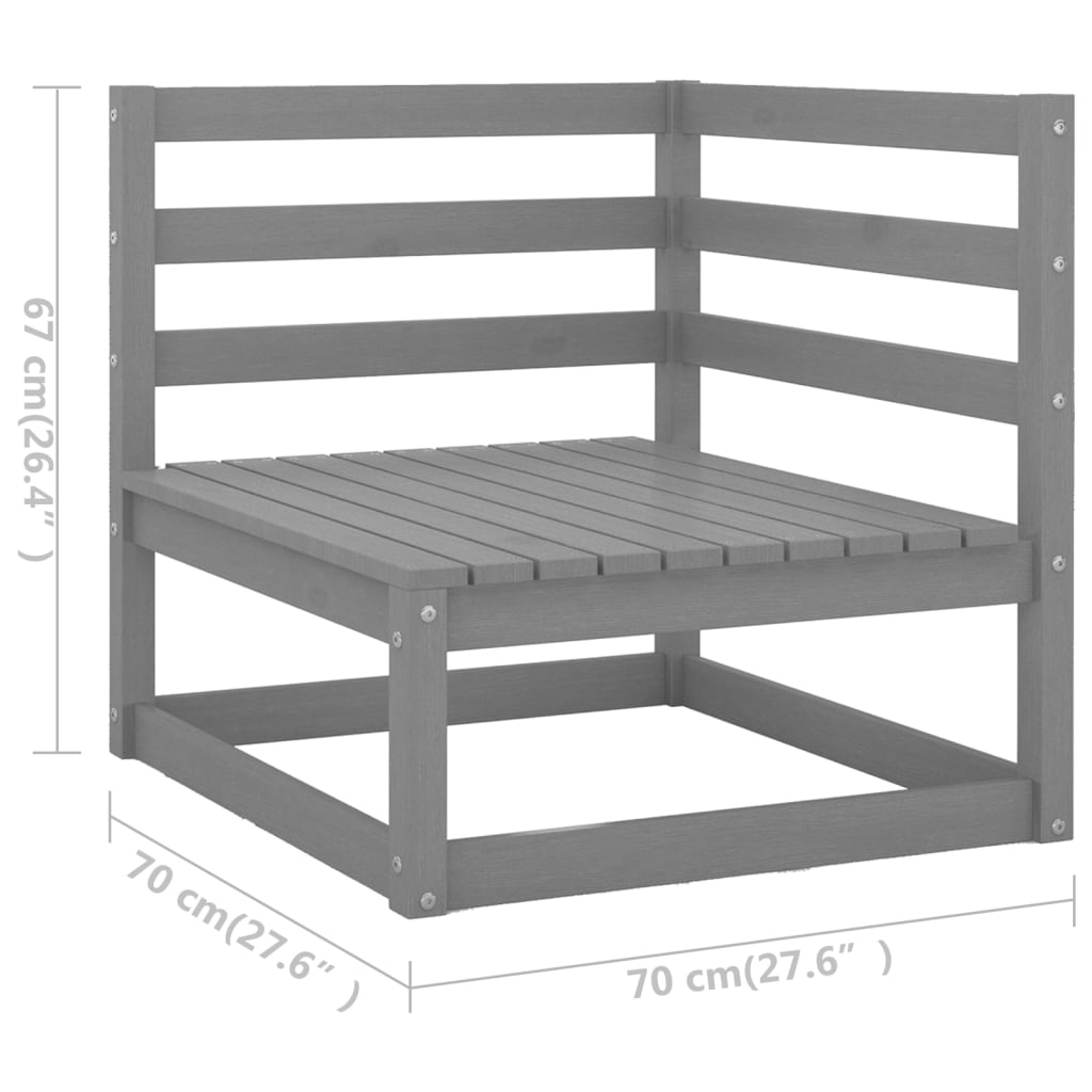 vidaXL 8-tlg. Garten-Lounge-Set mit Kissen Massivholz Kiefer