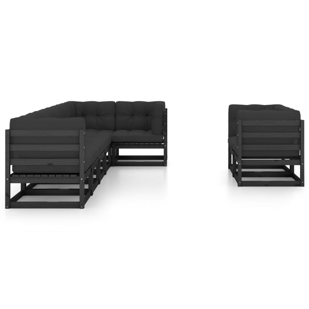 vidaXL 8-tlg. Garten-Lounge-Set mit Kissen Massivholz Kiefer