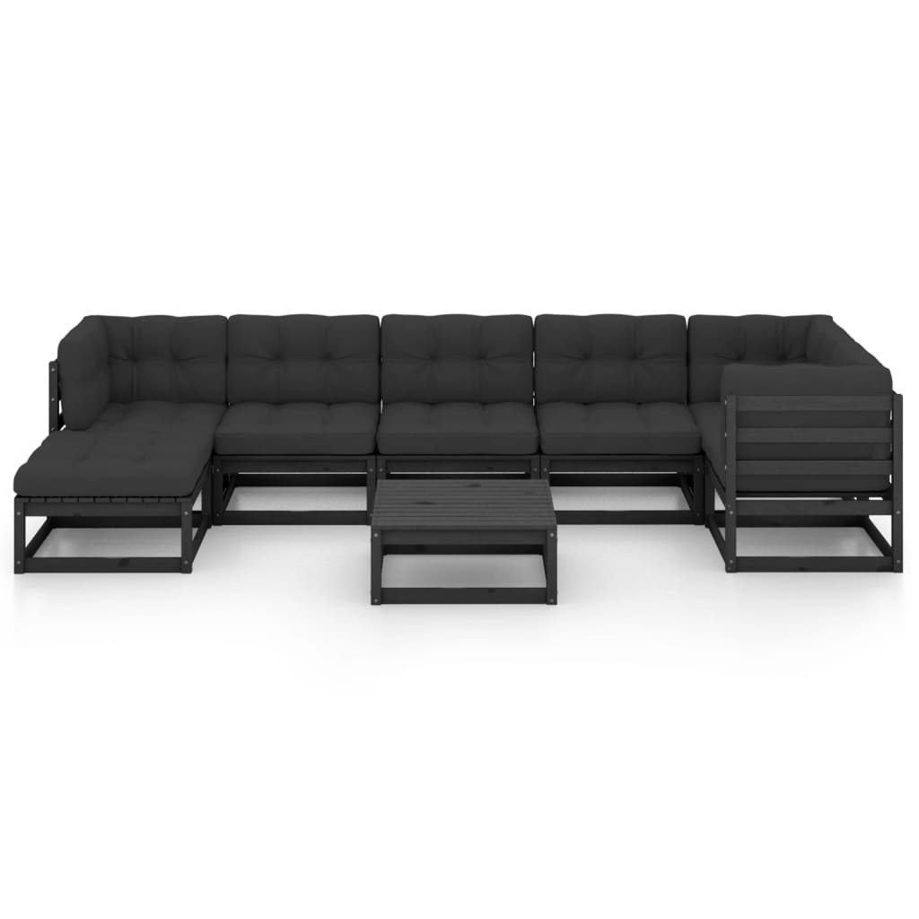 vidaXL 8-tlg. Garten-Lounge-Set mit Kissen Massivholz Kiefer