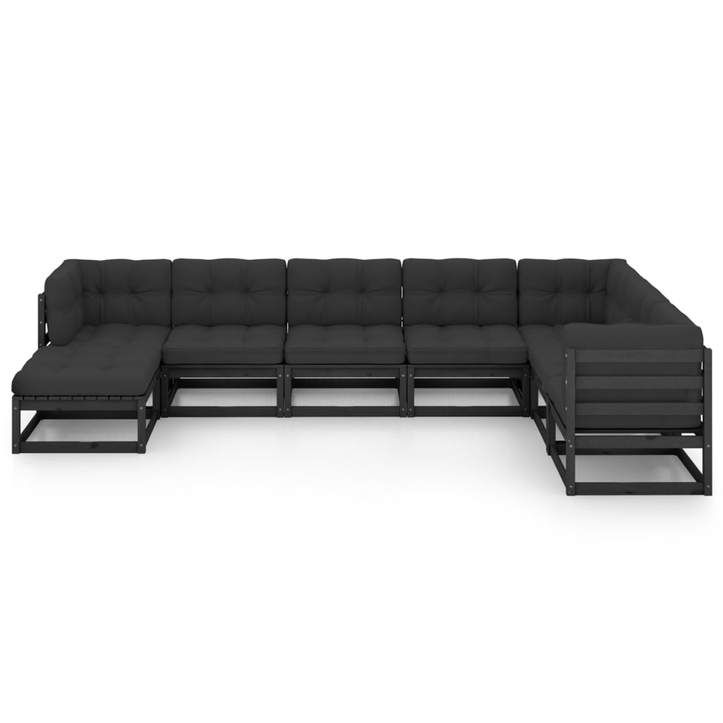 vidaXL 8-tlg. Garten-Lounge-Set mit Kissen Massivholz Kiefer